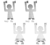 YARNOW 4 Ganci Sopra Porta in Acciaio Inox a Forma di Figura Umana, Resistenti e Antiruggine, Set da 4 Pezzi (2 Maschi + 2 Femmine) per Appendiabiti da Bagno, Cucina e Guardaroba