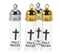 YARNOW 4 Pezzi Bottiglia per l'acqua santa battesimale bottiglia di acqua santa della chiesa Bibbia in bottiglia di vuoto santo bottiglia d'acqua cattolica massa casa Bicchiere