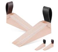 YARNOW 4 Pezzi Fermaporta a Cuneo in Legno Antiscivolo per Porte Pesanti