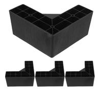 YARNOW 4 Pezzi Gambe Aumentare in r Divani di Nera per Plastica Mobili Forma Leggere e Resistenti lo Spazio Archiviazione e Proteggere Pavimento Letti