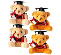 YARNOW 4 Pezzi Giochi Del Dottor Bear Animali Imbalsamati Di Laurea Arredamento Della Festa Di Laurea Orso Di Laurea Morbida Bambola Soffice Piccola Bambola Orso Peluche