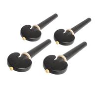 YARNOW 4 pezzi Pioli per Violoncello in Legno di Ebano Naturale Manico Robusto e Liscio Accessori Solid Wood per Accordatura Precisa e Duratura Stile Classico Vintage