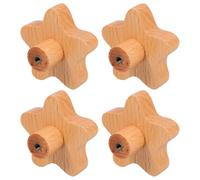 YARNOW 4 Pezzi Pomello in Legno Beige per Mobili, Comodo, Moderno, Facile | Cassetti e Armadi, Forma Creativa, senza Spigoli Taglienti, Installazione Semplice, Stile Naturale