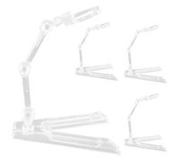 YARNOW 4 Pezzi Supporto per Figure Azione da Tavolo, Plastica, Montaggio | Espositore per Modelli e Statuine, Base Stabile, Organizzazione e Display, per Negozio e Vetrina