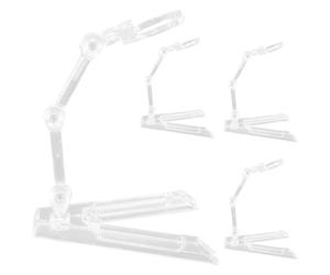 YARNOW 4 Pezzi Supporto per Figure Azione da Tavolo, Plastica, Montaggio | Espositore per Modelli e Statuine, Base Stabile, Organizzazione e Display, per Negozio e Vetrina