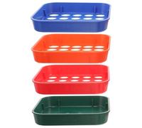 YARNOW 4 Pezzi Vassoio di Smistamento Monete Riutilizzabile in Plastica 4 Vaschette Codificate per Ordinare Centesimi, Nichel, Decimi e Quarti, Impilabile e Resistente