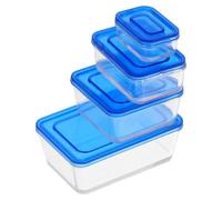 YARNOW 4 Scatole Accessori simulati cestini del pranzo mini roba oggetto di scena per la casa delle bambole Accessorio per la casa in miniatura AbS Blue