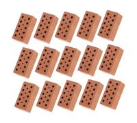 YARNOW 40 Pezzi Costruzioni cubi strutturato blocchi mattoni piccolo accessori per il paesaggio modellini di mattoncini in miniatura mattone di simulazione Argilla Marrone chiaro