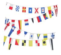 YARNOW 40pezzi Bandiere Di Segnalazione Nautiche Internazionali Di Striscioni Codice Marittimo Per Navi Costiere Imbarcazioni Navi Della Marina Decorazioni Tema Navale Per Feste Ed Eventi