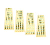 YARNOW 4pezzi Adesivi Per Scale Di Basso Per Principianti Decalcomanie Per Mappa Delle Note Sulla Tastiera Del Basso Accessori Per Addestramento Della Chitarra