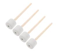YARNOW 4pezzi Battente Per Grancassa in Feltro Con Asta in Legno Accessorio Per Percussioni Per Bande Musicali e Orchestre Di Mallet Per Timpani Con Design Professionale Per Performance m