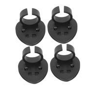 YARNOW 4pezzi Clip per Microfono a Forma di Cuore in Abs Design Autoadesivo Nero, Supporto Fermo per Microfono Portatile, Accessorio per Uso Wireless