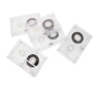 YARNOW 5 Impostati Set da 5 Cassette Audio Vergini da 45 Minuti per Registrazioni Riutilizzabili con Custodia Trasparente in Plastica per Registratore da Aula e Appunti Quotidiani