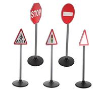 YARNOW 5 Modelli Stradali Educativi per Giocattoli Sicurezza Resistenti e Didattici Miniatura per Apprendimento Precoce e Cooperativo