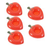 YARNOW 5 Pezzi Sottobicchiere gonfiabile soffio campeggio gigante fragole guidato bere galleggiante birra gonfiabile portabibite gonfiabile per piscina rosso Riutilizzabile