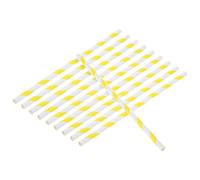 YARNOW 50 Pezzi Bastoncini di Carta Gialli Resistenti e Compatibili Vari Modelli 10x300mm per Macchina per Feste ed Eventi