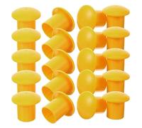 YARNOW 50 Pezzi Cappucci di Sicurezza per Barre D'armatura in Plastica Gialla 16-25mm Protezione Estremità Ferri Riutilizzabili per Cantieri e Laboratori Edili
