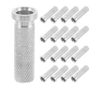 YARNOW 50 Pezzi di Inserti per aste di frecce in Alluminio da 6,2 mm, Parti di tiro con L'Arco filettate per Arco, Base per Punta di Freccia in Metallo, Inserto Robusto e Leggero per esercitazioni