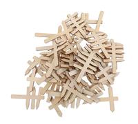 YARNOW 50 Pezzi Mini Targhette in Legno per Casa delle Bambole Segnali Stradali Decorativi per DIY Lavagna Messaggi per Giochi Educativi e Ambientazioni Micro