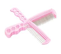 YARNOW 5pezzi Spazzola Rosa in Plastica per Capelli di Bambole Pettine Denti Fini per Parrucche di Bambole Accessori per Cura dei Capelli