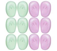 YARNOW 6 paia di paraorecchie in silicone impermeabili, riutilizzabili. | Protezioni auricolari per la tintura dei capelli, protezioni auricolari in silicone per la colorazione, impermeabili per sa