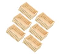 YARNOW 6 Pezzi Accessori per la casa delle bambole mini roba minuscolo cesto Miniature mini giocattoli cesto di frutta della casa delle bambole cose in miniatura pla Cachi