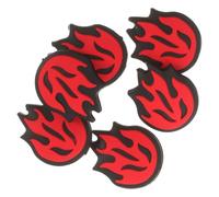 YARNOW 6 Pezzi Ammortizzatori di Vibrazioni per Racchette da Tennis a Forma di Fuoco in Silicone Rosso, Smorzatori Antivibrazione Leggeri e Compatti, Accessori per Tennis per Giocatori