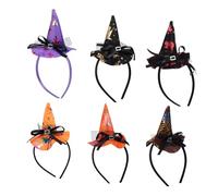 YARNOW 6 Pezzi Fascia per Chioma da Donna Cappello da Strega e Ragnatela, Copricapo di Halloween Decorativo, Accessori da Strega per Feste e Costumi, Adatto a Tutte le Stagioni