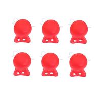 YARNOW 6 Pezzi Naso di pagliaccio giocattolo naso finto pagliaccio costume da pagliaccio naso clown accessori per feste di carnevale naso da clown rosso per adulti Materiale vinilico