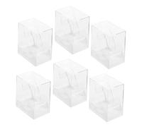 YARNOW 6 pezzi Porta Orologi Trasparenti Quadrate in Premium Custodie Organizer Resistenti e Pratiche per Conservazione Sicura di Orologi e Gioielli