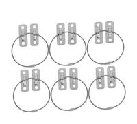 YARNOW 6 Set Dispositivo di fissaggio anti-tilt Ancora di mobili per la sicurezza dei cinghie per per mobili kit anti -tip con comò in metallo Acciaio inossidabile Argento