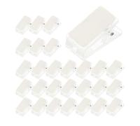 YARNOW 60 Pezzi Clip per Badge di Lavoro Autoadesive Trasparenti in Plastica Spessa Molla Mini Porta Tesserino per Ufficio Insegnanti e Targhette Identificative