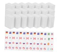 YARNOW 65Pezzi Mahjong con Motivo Bandiera Educativo per Culture Del con Adesivi da Viaggio