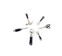 YARNOW 6pezzi Mini Cassettiera Dei Attrezzi in Accessori Per Dei Attrezzi Per Casa Delle Bambole Giocattolo Per Decorazione Per Tavolo Nero Senza