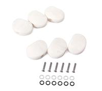 YARNOW 6pezzi Piroli Per Chitarra Di Ricambio Meccaniche Per Chitarra Acustica Piroli Di Accordatura Bottone in Acrilico Rosso Corpo in Metallo Robusto Set Di Ghiere Bianche e Ghiere Nere