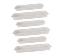 YARNOW 6pezzi Vassoio Rettangolare per Vasi da Fiori in Plastica Raccogli-Acqua Base Decorativa Beige per Giardinaggio Interno Impedisce Infiltrazioni d Acqua