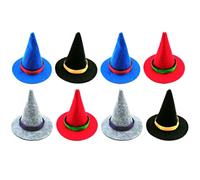 YARNOW 8 Pezzi Cappelli da Strega Miniatura in Non Tessuto per Decorazione Casa e Costumi Fai da Te Halloween, Cappelli Chic per Mini Bambole e Bottiglie