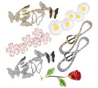 YARNOW Accessori per Lacci Scarpe da Ginnastica Fermagli a Fiocco e Farfalla, Set 7 Pezzi, Ciondoli Decorativi per Scarpe Donna, per Sneakers Quotidiane e Casual