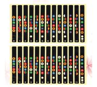 YARNOW Adesivi per Tastiera di Chitarra 10 Pezzi Neri, Etichette Adesive Note per Chitarra Acustica ed Elettrica a 6 Corde, Mappa Didattica Facile da Installare per Principianti