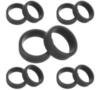 YARNOW Anelli Creativi in Silicone 10 Pezzi Morbidi Elastici per Esercizi Pilates e Fitness Palestra Uomo Taglia 11 Nero