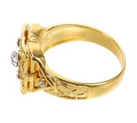 YARNOW Anello Inciso con Fliptop Apribile in Metallo Resistente Micro Diamanti Scintillanti Design Antico Intagliato Anello Unico con Scomparto Segreto per Uomo e Donna Gioielli per