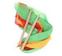YARNOW Bacchetta in Legno Con Sciarpe Colorate Per Ragazzo Ragazza e Adulti Bacchetta Per Danza Ritmica e Ginnastica Con Nastro Accessorio Portatile Per Ballerini e Ginnasti