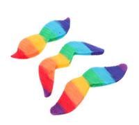 YARNOW Baffi Autoadesivi al Neon per Baffi in Finto Adesivi per Halloween Carnevale Costume Clown Detective