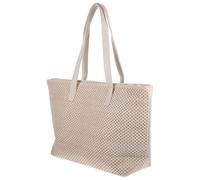 YARNOW Borsa a Tracolla in Paglia Intrecciata da Donna Capiente per Spiaggia e Passeggio Color Beige Crema Chiusura Zip