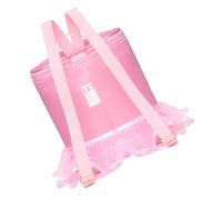 YARNOW Borsa Balletto Bambina Spallacci Regolabili Zaino Moda per Danza e Latina Zainetto Rosa Piccolo con Ricamo Ballerina Adatta per Scuola e Attività all Aperto