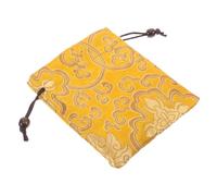 YARNOW Borsa Per Burattinaio Sacca Per Fiori Ricamata a Mano Portamonete Ricamato Borsa Per Il Trucco Con Coulisse Borsa Fortunata Cinese Piccoli Sacchetti Per La Borsa Seta Yellow