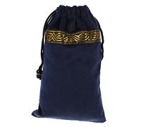 YARNOW Borsa per Tarocchi in Velluto Blu Navy, Portacarte | Giochi di Divinazione, Adatta a Monete e Piccoli Specchi, Plastica Resistente Contro le Fuoriuscite