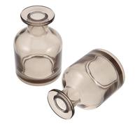 YARNOW Bottiglie Diffusore Vuote in Vetro Ambrato 150 Ml Set 2 Pezzi Bocca di Diffusione per Oli Essenziali per Aromaterapia Soggiorno Ufficio Bastoncini di Giunco Ricambi Ricaricabili