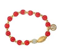 YARNOW Bracciale Anno del Drago Braccialetto di Corda Rossa Intrecciata Braccialetto di Capodanno Catena da Polso Simbolo di Fortuna Stile e Tradizione Cinese Realizzato con Materiali Dur