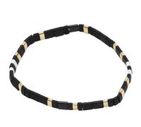 YARNOW Bracciale Gioiello da Polso Decorativo Nero Chic in Pietra Intrecciato Colorato per Amici Maschi, per Welfare Aziendale e Business